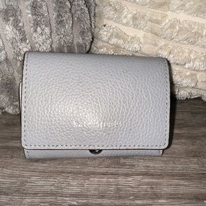 Kate Spade Gray Wallet Pebbled Leather Sophistication